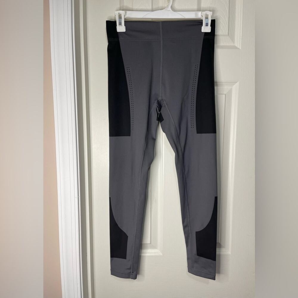 Adidas by Stella McCartney Gray and Black Color Block Parley Leggings size Small